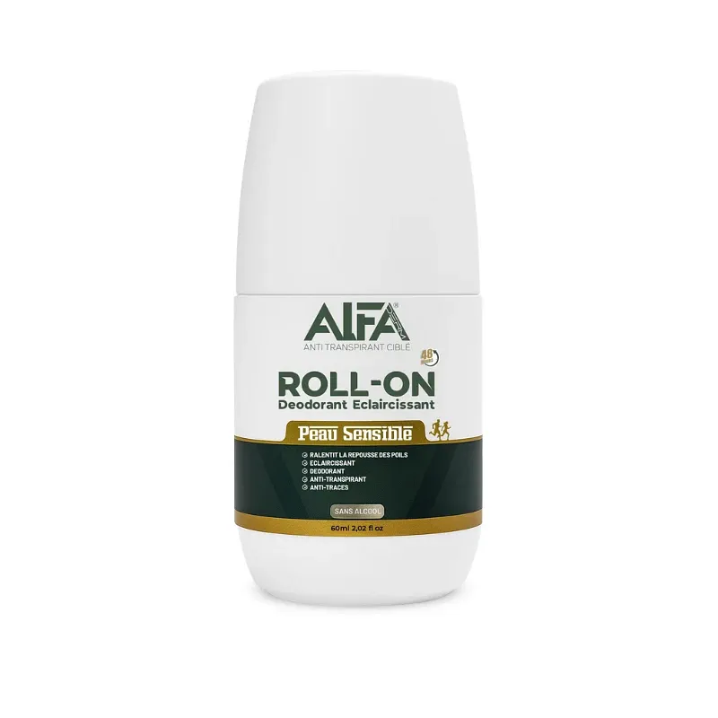 ALFADERM ROLL-ON DEODORANT ECLAIRCISSANT 48H PEAU SENSIBLE 60ML