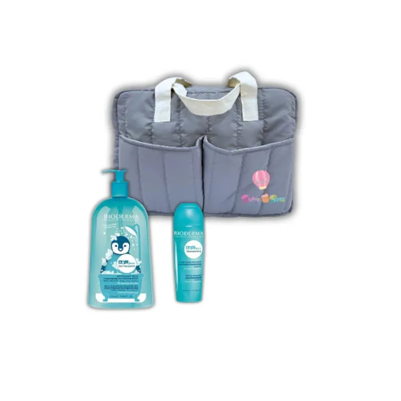 Bioderma Abcderm Bebe Shampooing 200ml +2 Gel Moussant 200ml + Sac Offert
