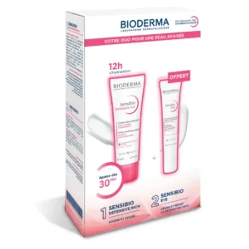 Bioderma Pack Sensibio Defensive Rich 40ml + Sensibio Eye 15ml Offert