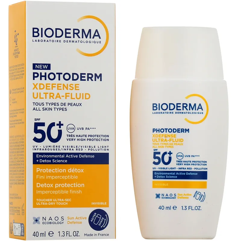 BIODERMA PHOTODERM XDEFENSE ULTRAFLUID SPF50+ INVISIBLE 40ML