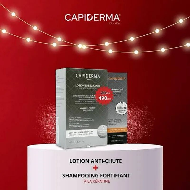 CAPIDERMA LOTION ENERGISANTE ANTI-CHUTE + SHAMPOOING ENERGISANT 200ML