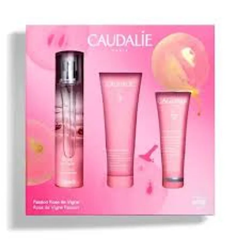 Caudalie Pack Rose De Vigne Passion  Eau Fraiche 50ml + Gel Douche 50ml + Creme Mains 30ml