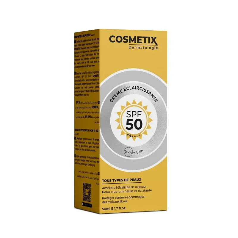 COSMETIX CREME ECLAIRCISSANTE 2 EN 1 SPF50 50ML
