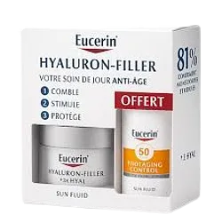 Eucerin Pack Anti-age Hyaluron Filler +3*effect Soin De Jour Spf15 50ml + Photoagin Contol Sun Fluid 50ml