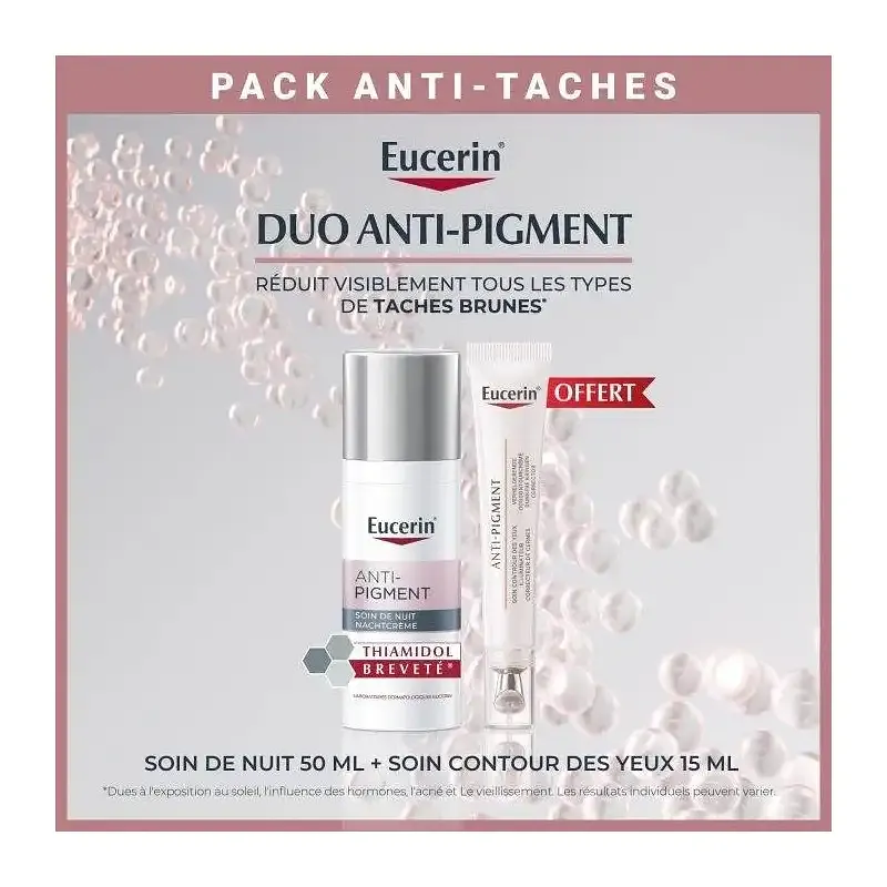 EUCERIN PACK ANTI-PIGMENT SOIN DE NUIT 50ML + CONTOUR DES YEUX CORRECTEUR DE CERNES 15ML