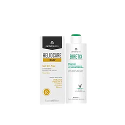 Heliocare Gel Oil Free Spf50 + Biretix Cleanser Purifying Cleansing Gel 200ml