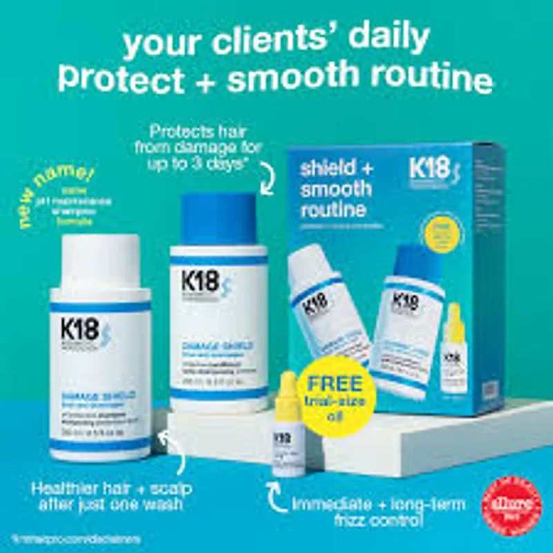 K18 Pack Shampooing Protecteur De Ph 250ml + Apres Shamooing Protecteur 250ml + Huile Capillaire 4ml