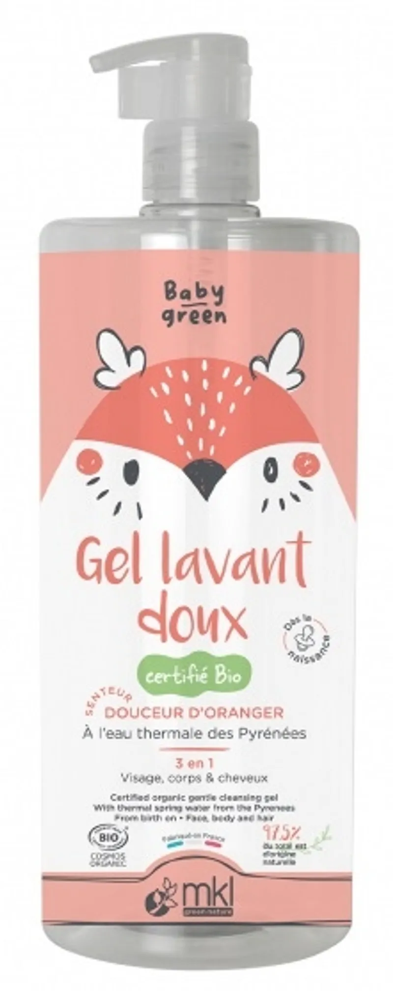 MKL GREEN NATURE BABY GREEN GEL LAVANT DOUX BIO 1L