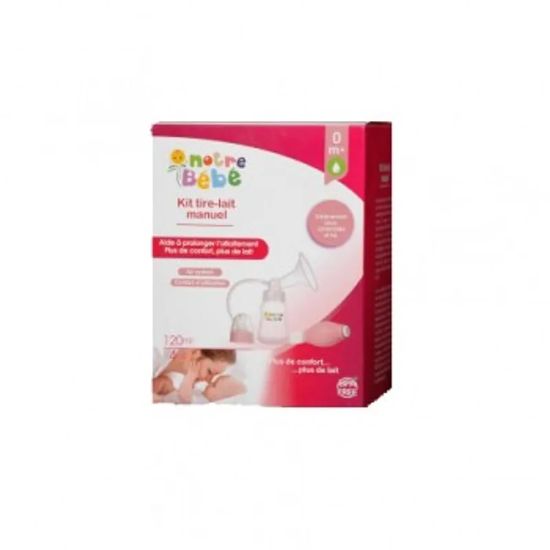 NOTRE BEBE KIT TIRE LAIT MANUEL AVEC BIBERON 120ML REFERENCE BPG002