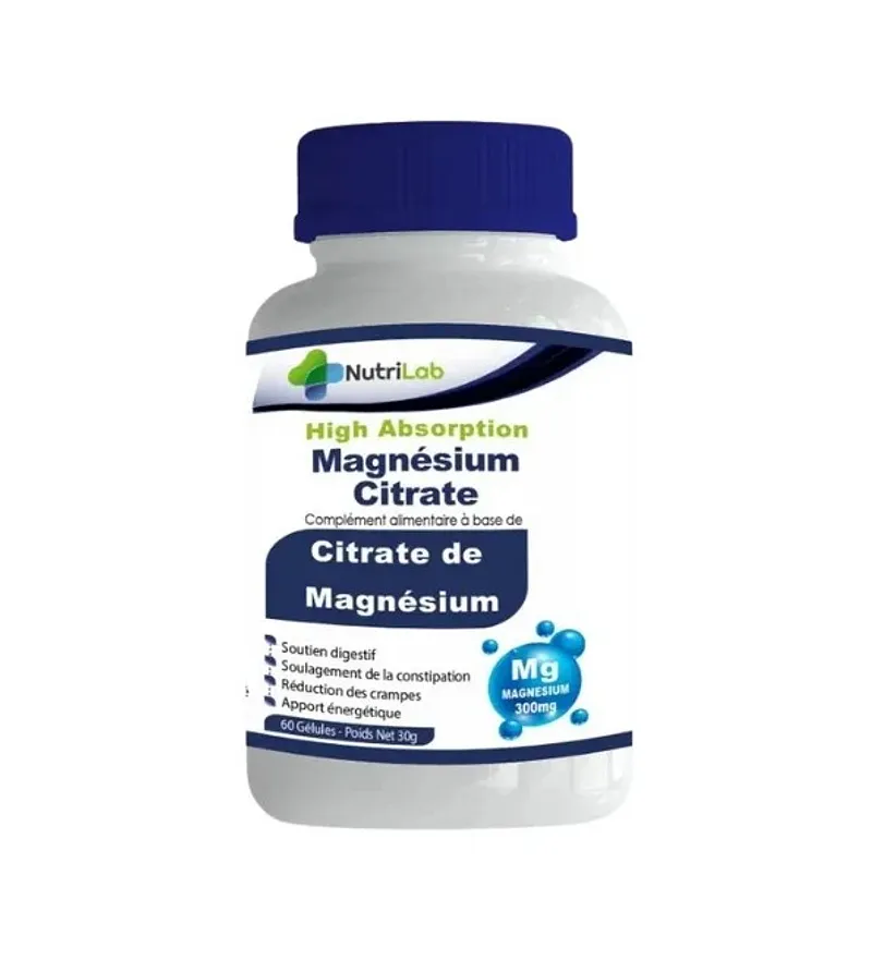 NUTRILAB MAGNESIUM CITRATE 300mg B60 GELULES