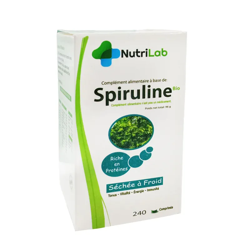 NUTRILAB SPIRULINE BIO BOITE DE 240 COMPRIMES