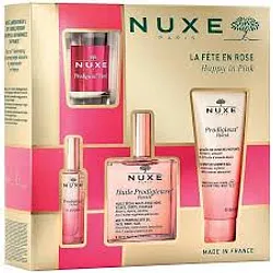 Nuxe Coffret La Fete En Rose Huile Prodigieuse Floral 100ml + Prodigieux Floral Gelee De Douche 100ml + Prodigieux Floral Le Parfum 15ml +  Prodigieux Floral Bougie D Interieur 70g