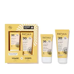Patyka Coffret Creme Solaire Visage Spf30+ 40ml + Lait Solaire Corps 100ml