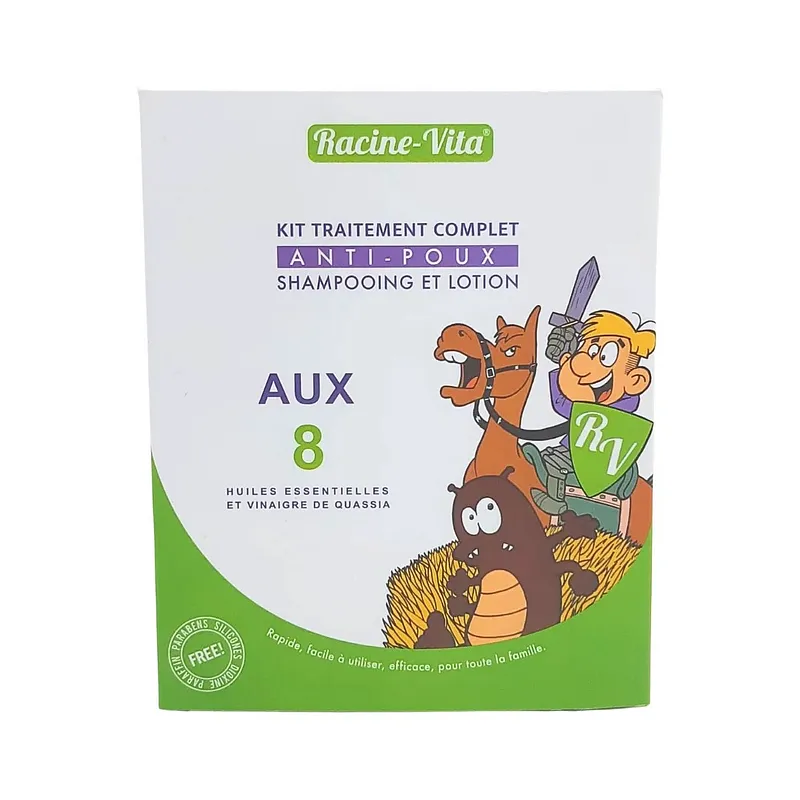 Racine-vita Pack Anti-poux Shampooing 250ml + Lotion Traitement Pre-shampooing Anti-poux 250ml Avec Peigne A Poux