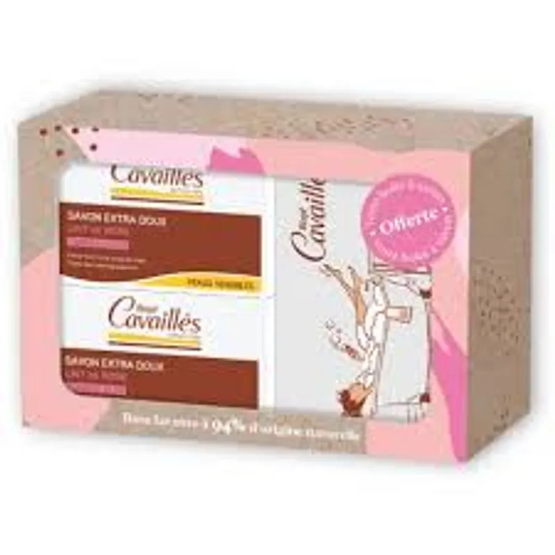 Roge Cavailles Savon Lait De Rose 250g*2 + Boite A Savon Offerte