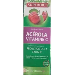 Superdiet Acerola Vitamine C Boite De 15 Comprimes