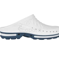 WOCK SABOT AUTOCLAVABLE BLANC ET BLEU A 134°C TAILLE 39-40