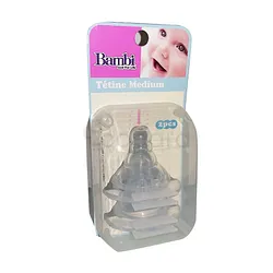 BAMBI TETINE 3 VITESSES EN SILICONE BOITE DE 2
