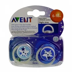 AVENT SUCETTES NUIT 6-18MOIS REFERENCE SCF176/62