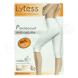 LYTESS PANTACOURT COMPLEXE ANTI-CELLULITE TAILLE S-M BLANC