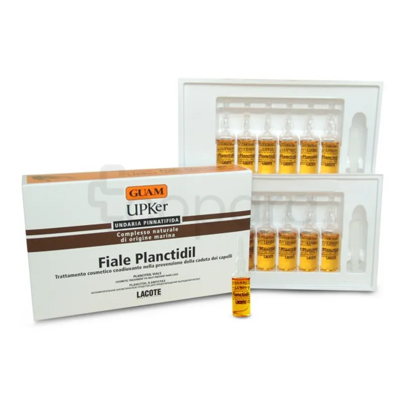 GUAM UPKER AMPOULES PLANCTIDIL TRAITEMENT POUR LA PREVENTION DE LA CHUTE DES CHEVEUX BOITE DE 12