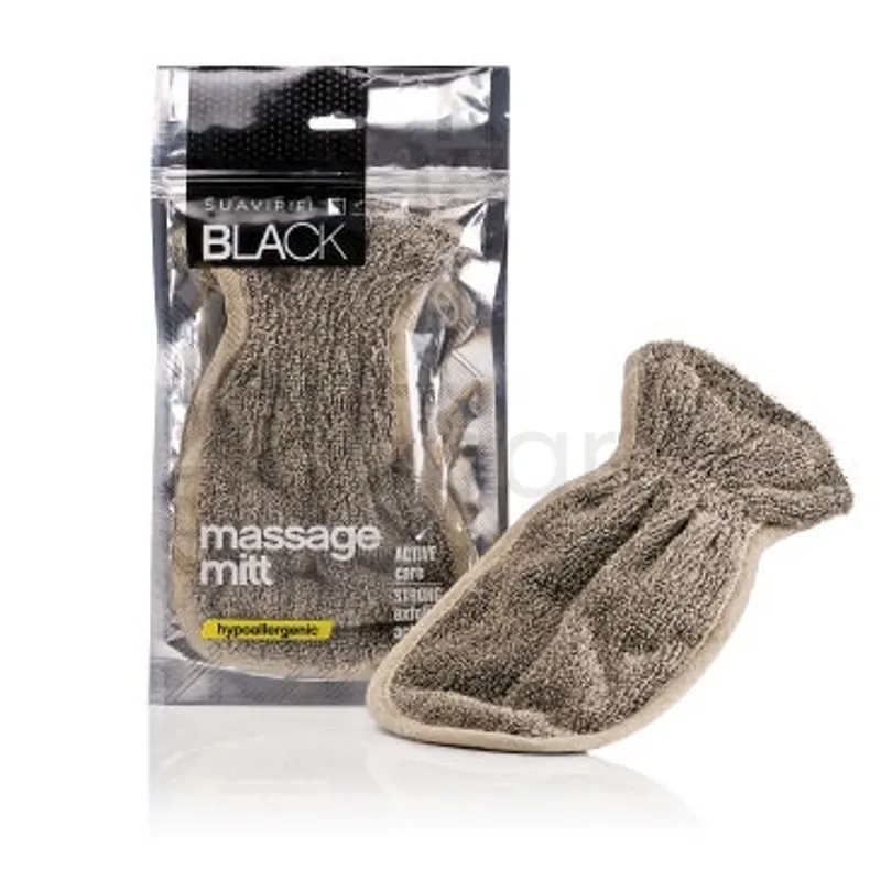 SUAVIPIEL BLACK MASSAGE MITT GANTS DE MASSAGE NOIR