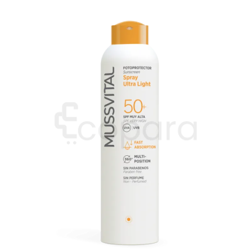MUSSVITAL PHOTOPROTECTEUR AEROSOL SPRAY ULTRA LIGHT SPF50+ 150ML