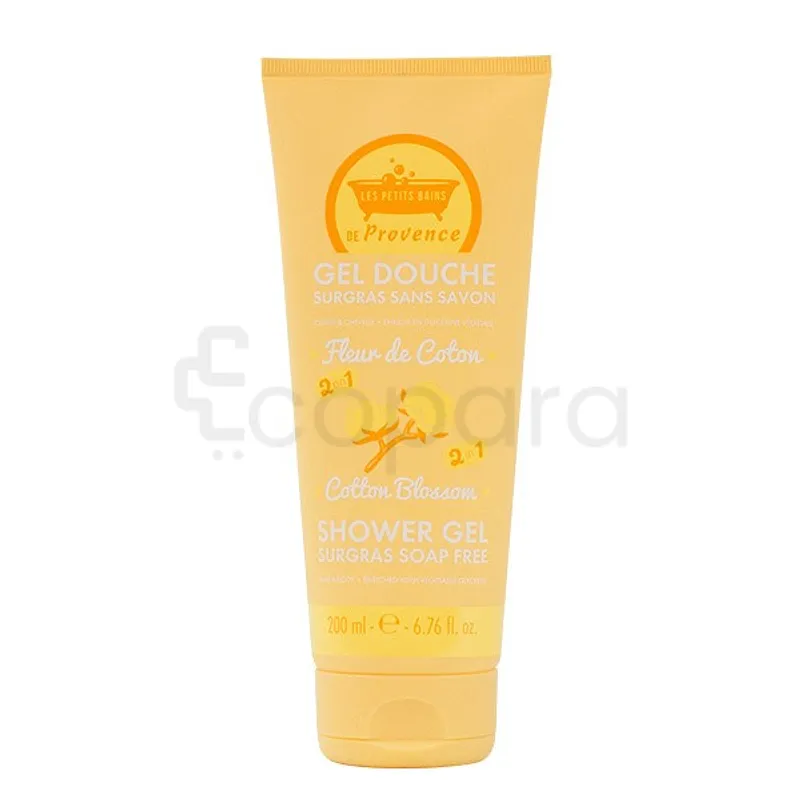 LES PETITS BAINS DE PROVENCE GEL DOUCHE SURGRAS SANS SAVON FLEUR DE COTON 200ML