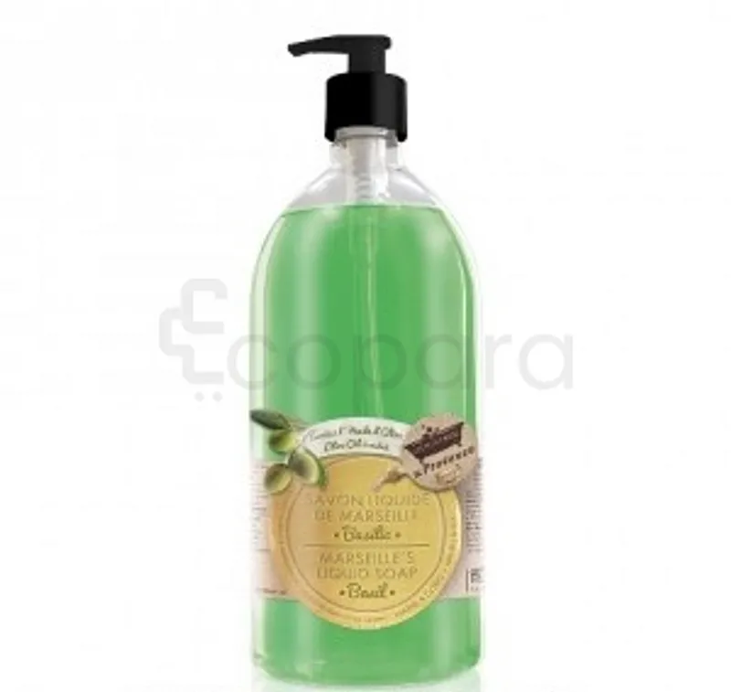LES PETITS BAINS DE PROVENCE SAVON LIQUIDE DE MARSEILLE BASILIC 1L