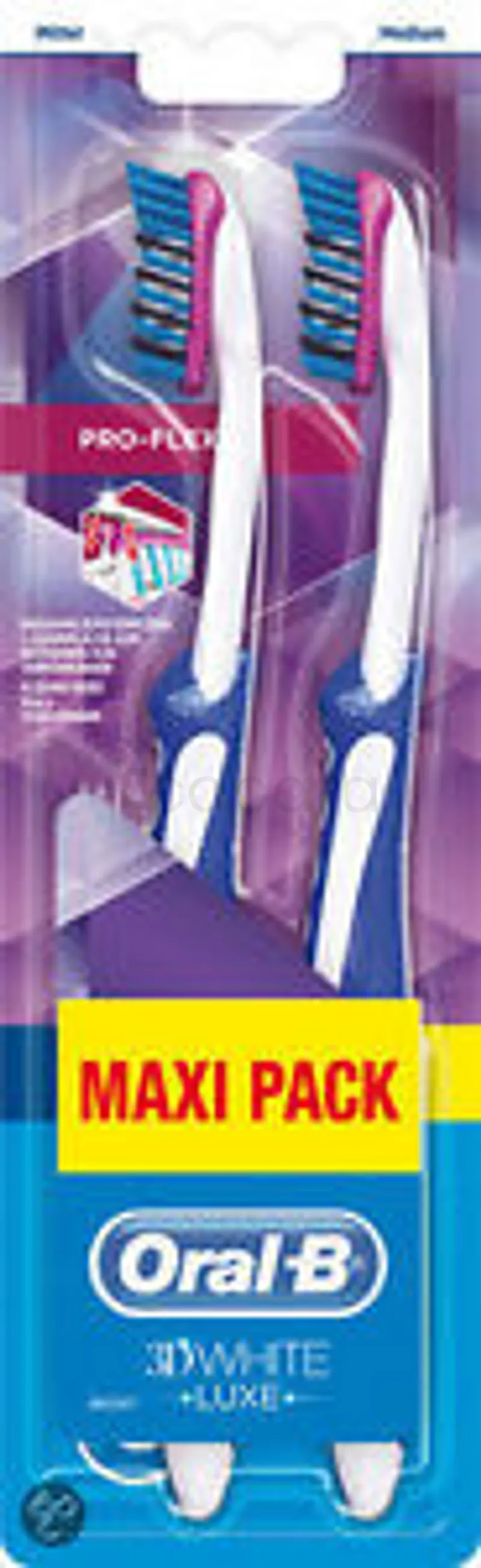 ORAL-B BROSSE A DENTS 3D WHITE LUXE PRO FELX MAXI PACK BOITE DE 2