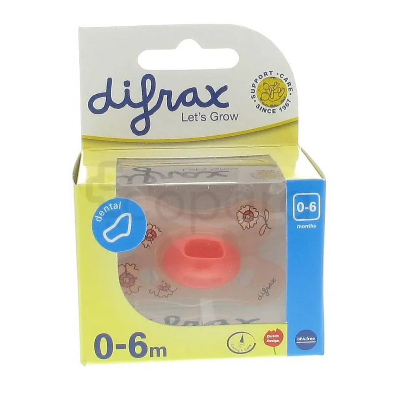 DIFRAX SUCETTE DENTALE 0-6MOIS REFERENCE 4143503