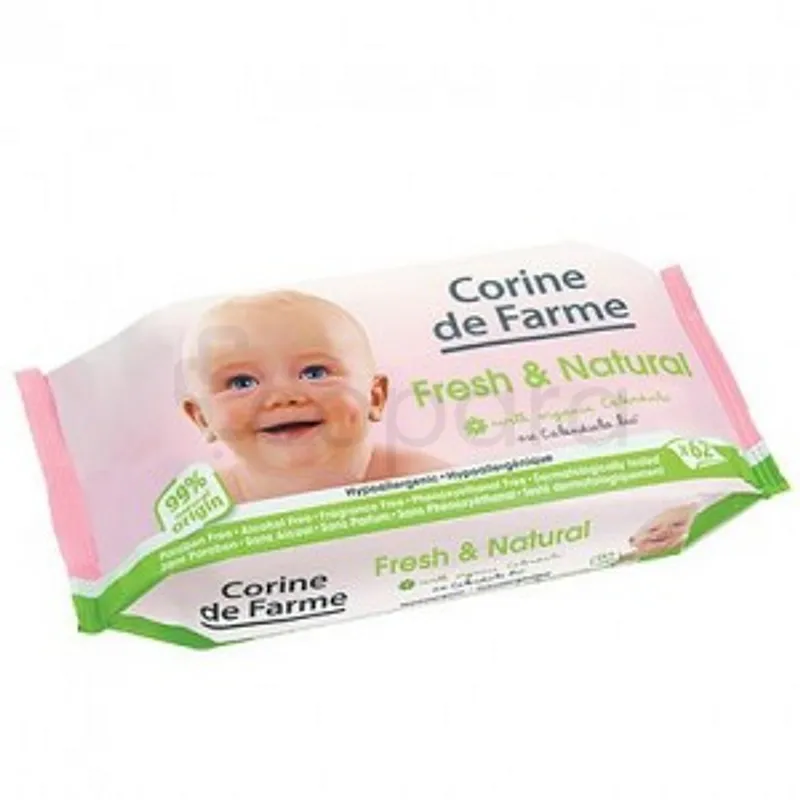 CORINE DE FARME LINGETTE AU CALENDULA BIO BOITE DE 62