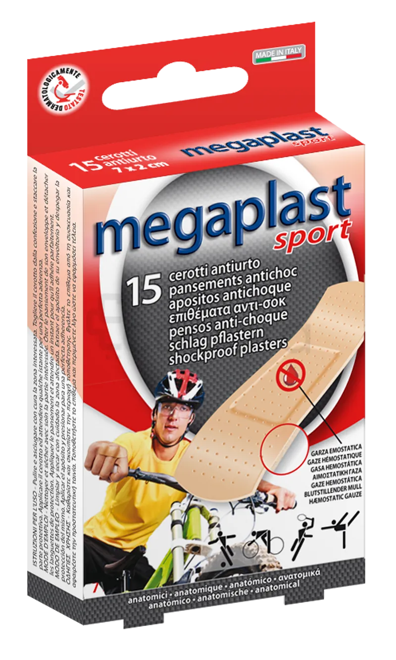 MEGAPLAST SPORT PANSEMENTS ANTICHOC BOITE DE 15 REFERENCE 112851