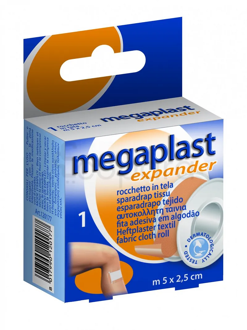 MEGAPLAST EXPANDER SPARADRAP TISSU 5M*2.5CM