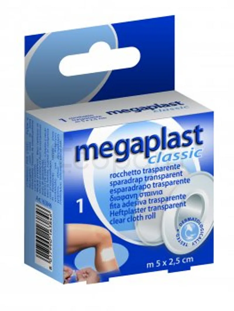 MEGAPLAST CLASSIC SPARADRAP TRANSPARENT 5M*2.5CM