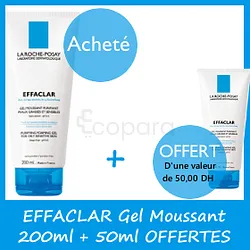 LA ROCHE POSAY EFFACLAR PACK GEL 200ML + GEL 50ML OFFERT