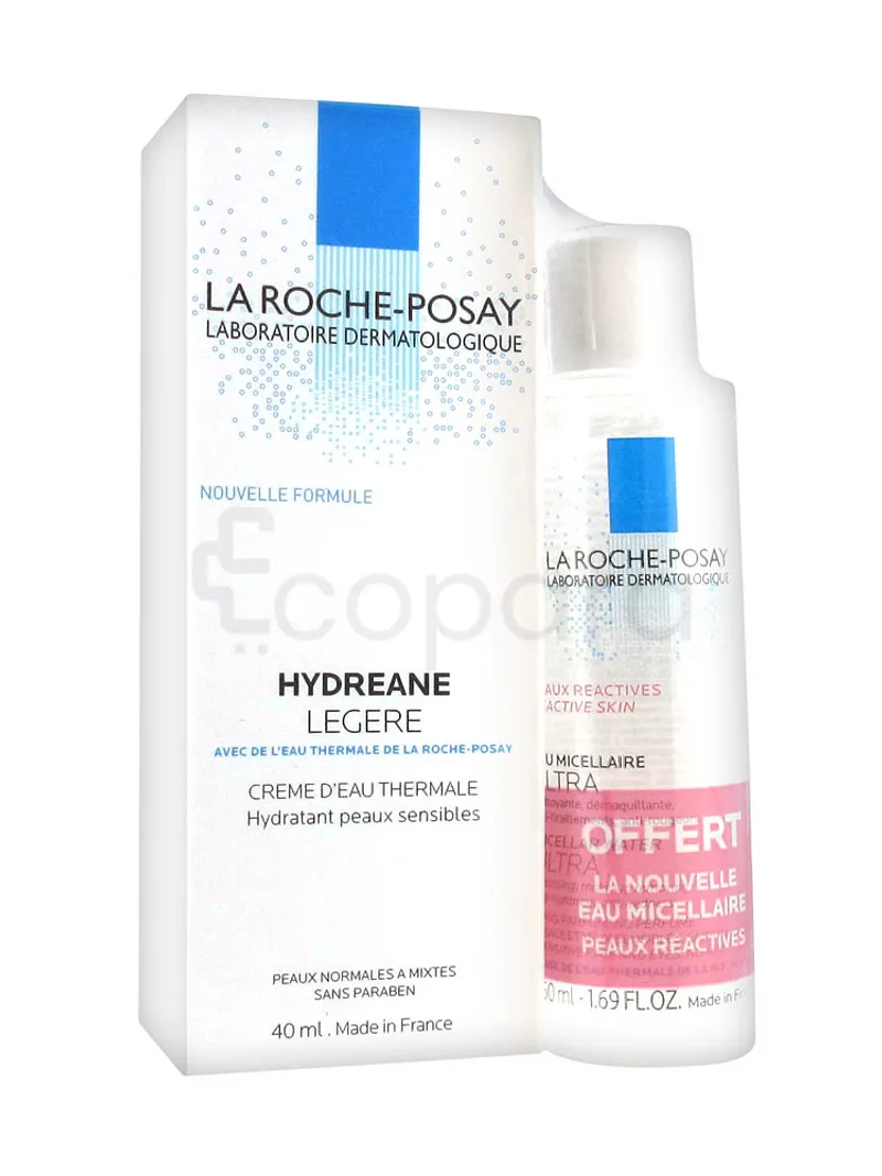 LA ROCHE POSAY HYDREANE PACK CREME LEGERE 40ML + EAU MICELLAIRE 50ML OFFERTE