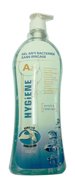 A24 HYGIENE DES MAINS GEL ANTIBACTERIEN SANS RINCAGE 1000ML