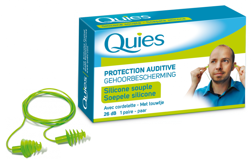 QUIES PROTECTION AUDITIVE SILICONE SOUPLE 26DB BOITE DE 1