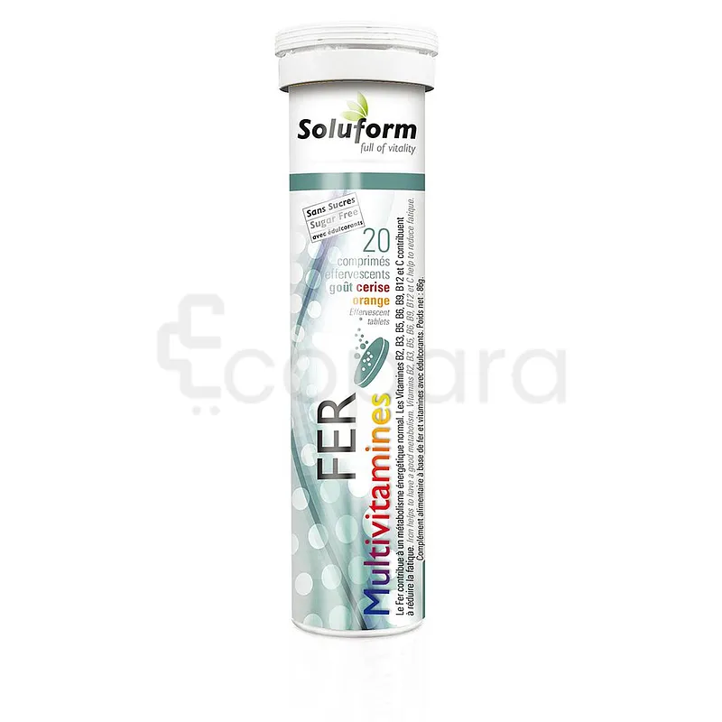 SOLUFORM FER MULTIVITAMINES B20 COMP EFFER