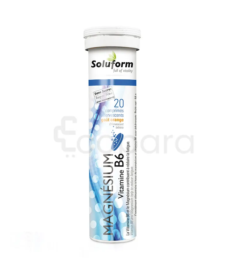 SOLUFORM MAGNESIUM VITAMINE B6 BOITE DE 20 COMPRIMES EFFERVESCENTS