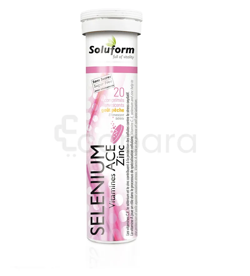 SOLUFORM SELENIUM VITAMINES ACE ZINC BOITE DE 20 COMPRIMES EFFERVESCENTS