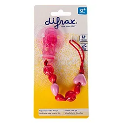 DIFRAX ATTACHE SUCETTE A PERLES ROSE 0MOIS+ REFERENCE 980