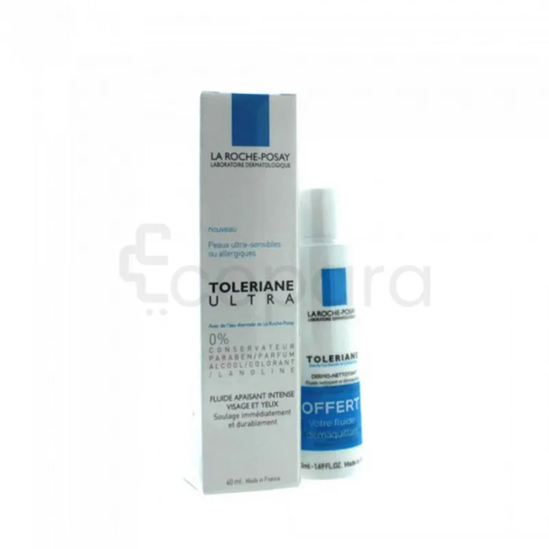 LA ROCHE POSAY TOLERIANE ULTRA 40ML + TOLERIANE DERMO-NETTOYANT 50ML OFFERT