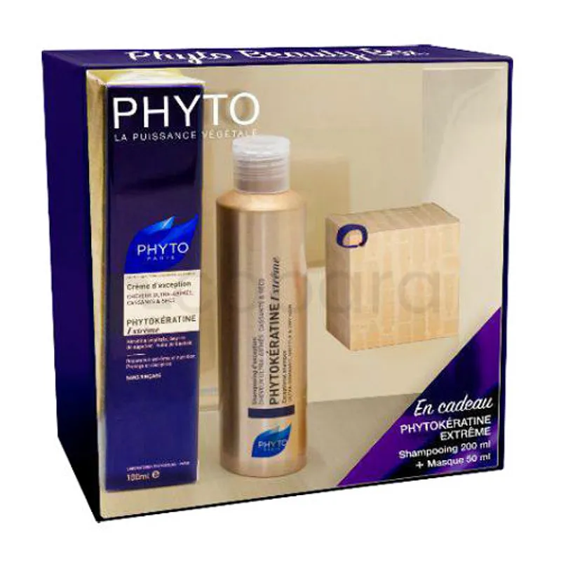PHYTOKERATINE PACK EXTREME CREME 100ML + SHAMPOOING 200ML OFFERT + MASQUE 30ML OFFERT