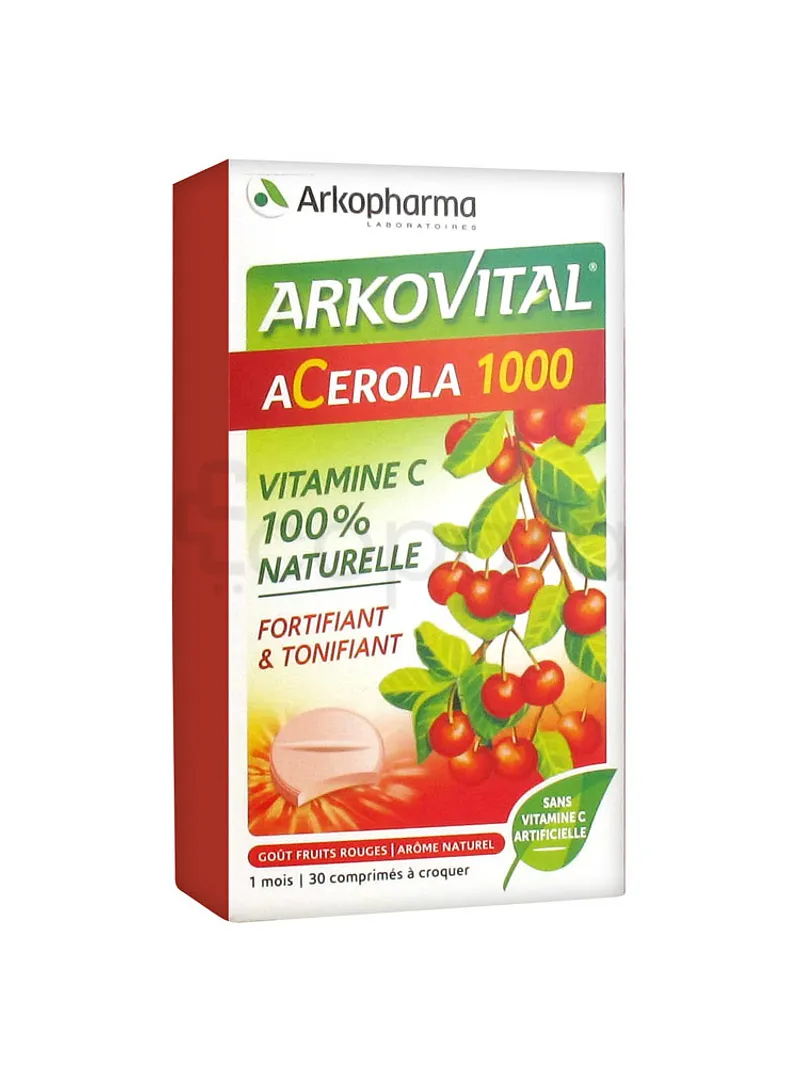 ARKOPHARMA ARKOVITAL ACEROLA 1000 BOITE DE 30 COMPRIMES A CROQUER