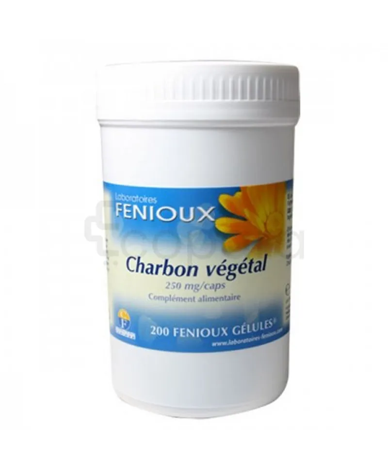 FENIOUX CHARBON VEGETAL BOITE DE 200 GELULES