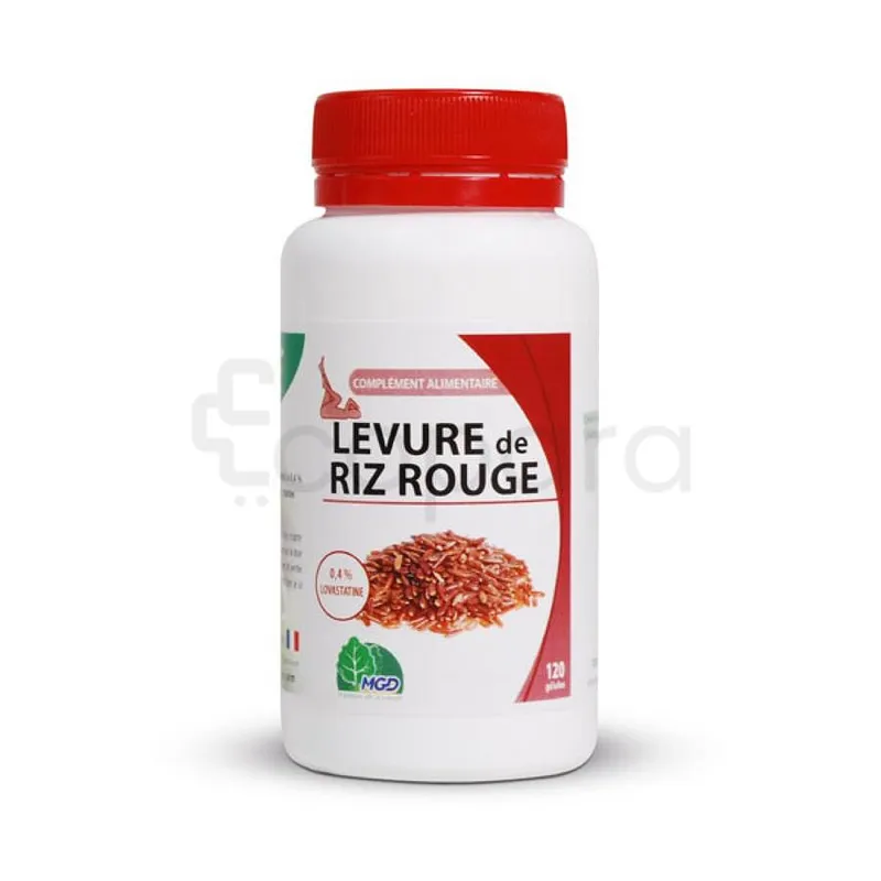 MGD LEVURE DE RIZ ROUGE 250MG BOITE DE 120 GELULES