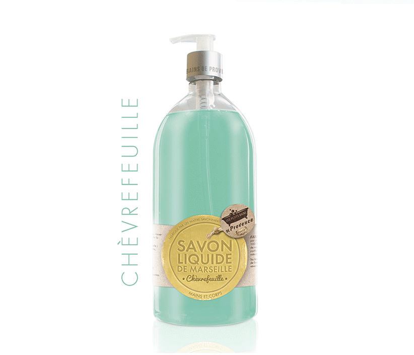 LES PETITS BAINS DE PROVENCE SAVON LIQUIDE DE MARSEILLE CHEVREFEUILLE 1L
