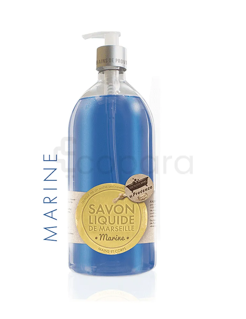 LES PETITS BAINS DE PROVENCE SAVON LIQUIDE DE MARSEILLE MARINE 500ML